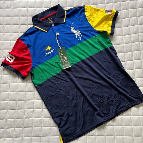 Polo by Ralph Lauren Men’s Multicolor Polo Shirt - 2019 US Open Tennis - Picture 1 of 4